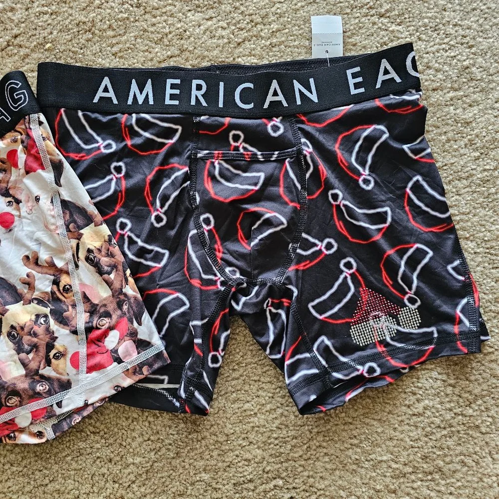 American Eagle Men's Boxer Briefs Medium Christmas